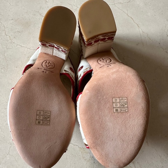 NWOT ASH Womens Red Aztec Embroidered Adel shoes size 39 - Picture 5 of 7